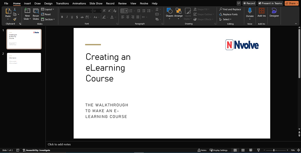 Powerpoint presentation