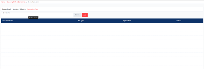 Supporting files Course Scheduler