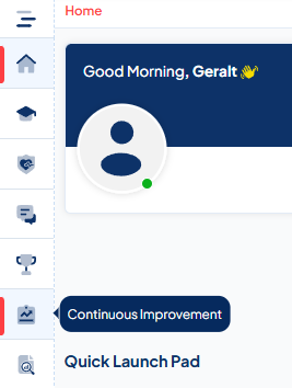 Continuous Improvement Tab