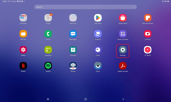 Tablet App Drawer