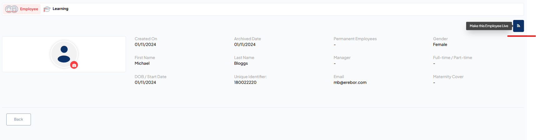 Employee/UID/Login already exists