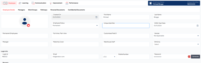 Employee Details Page
