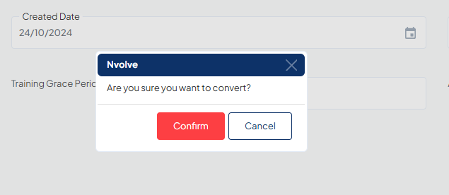Confirmation pop up box