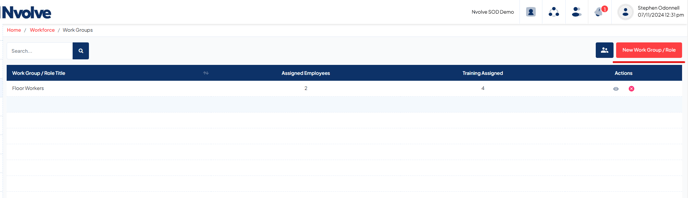 Workgroups Page