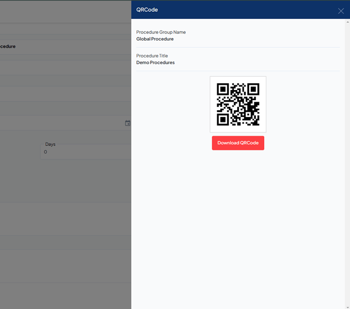 QR code display page