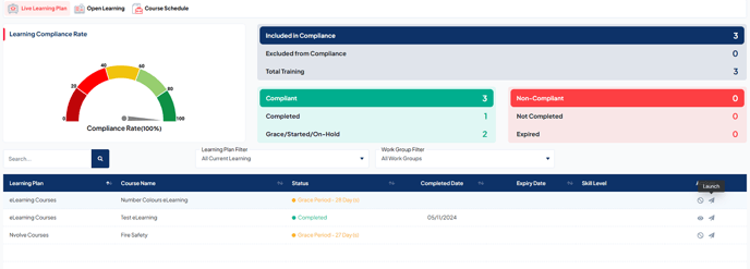 Learning plan page