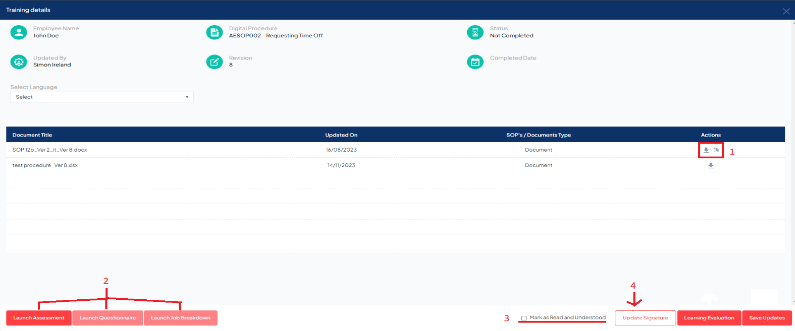 How can the learning be completed